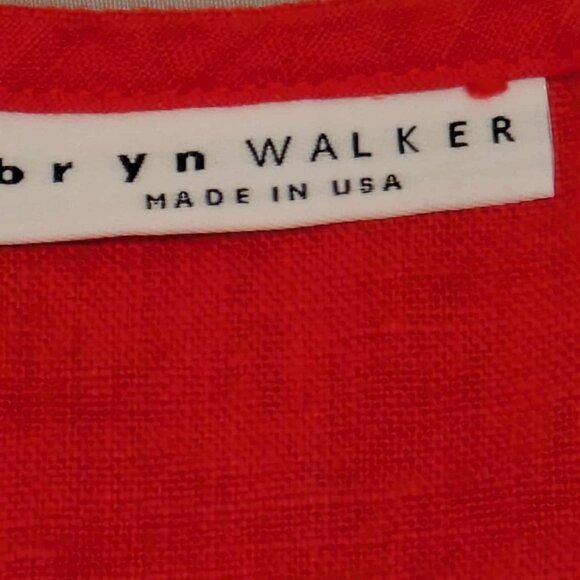Bryn Walker Red A Line Midi Dress Size Small Heavy Linen Never Washed or Worn - Picture 4 of 12